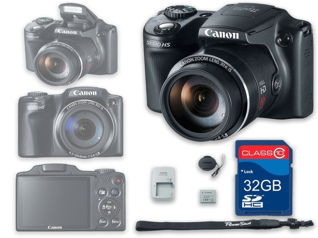 Canon PowerShot SX510 HS Digital Camera International Version N2 free