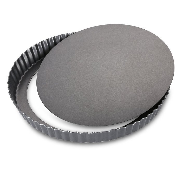 Nonstick Round Tart Quiche Pan Cake Flan Pie Pan with Removable Base, FDA Standard