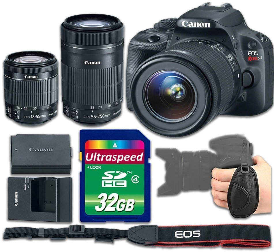 Canon EOS Rebel SL1 Camera Bundle with Canon EFS 1855mm f/3.55.6 IS