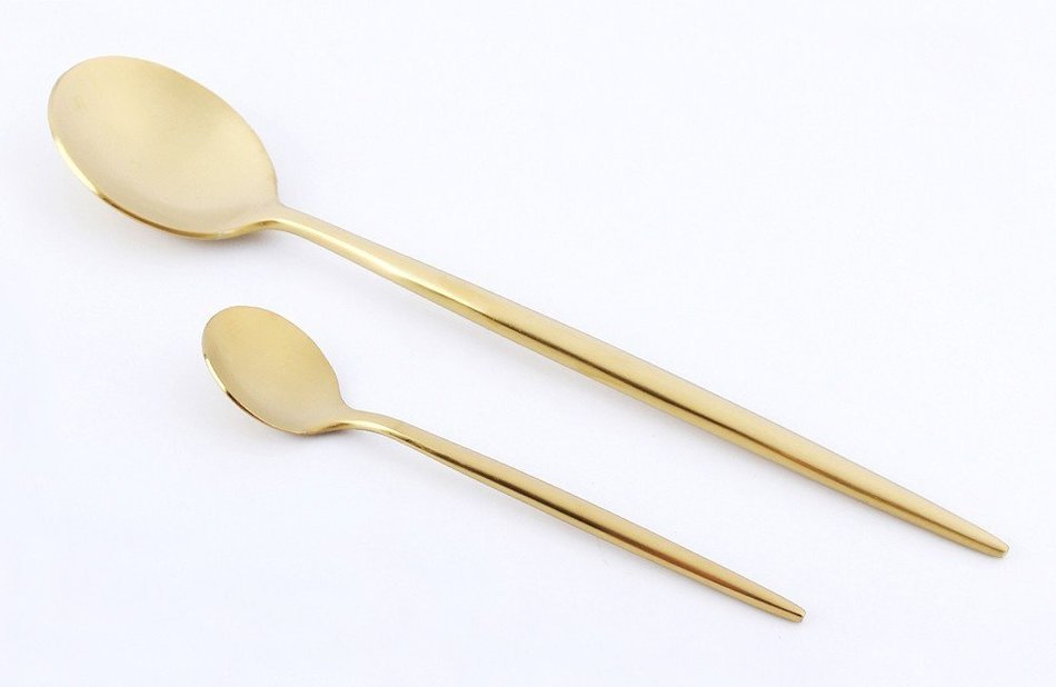 Gold Flatware Set Stainless Steel Silverware Golden Cutlery Sets Dinner Knife and Fork Spoon Set