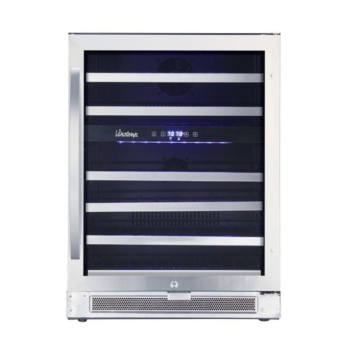Vinotemp VNTVT462ZSSDST 46Bottle DualZone Connoisseur Series Wine