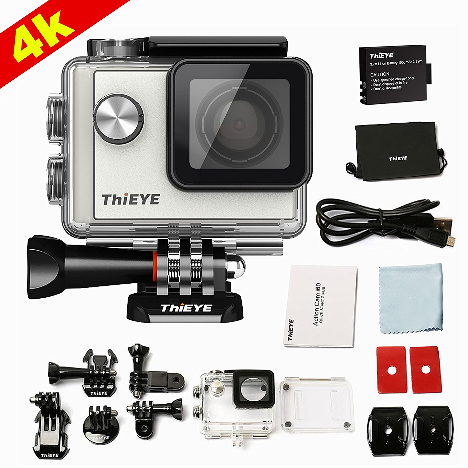 ThiEYE i60 4K WIFI Action Camera Full HD 1080P Waterproof Diving 131FT