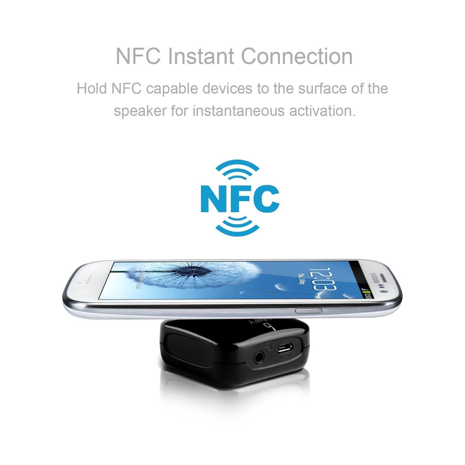 Etekcity Wireless Bluetooth 4.0 Receiver Audio Adapter (NFCEnabled