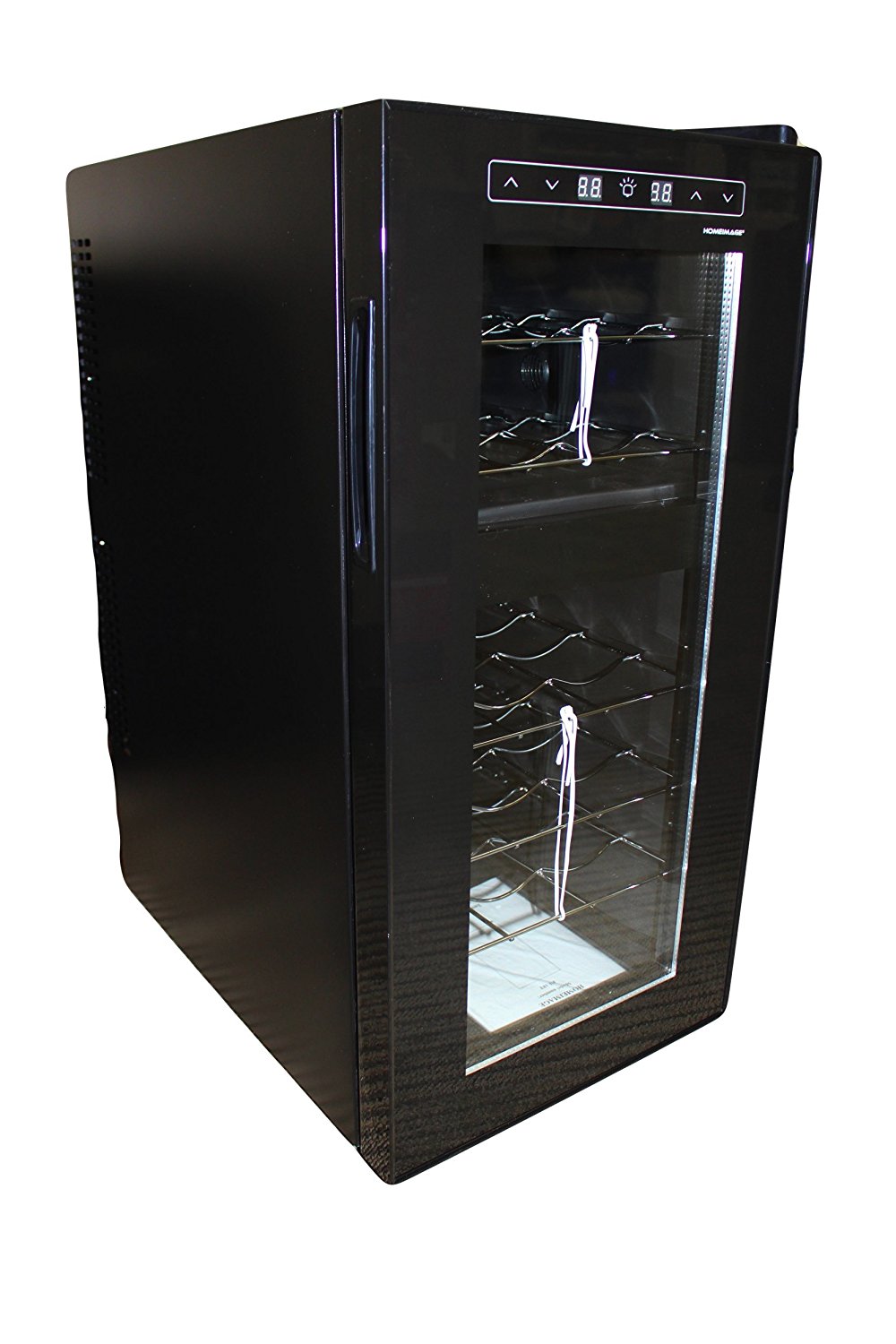 HOMEIMAGE DUALZONE Thermo Electric Wine Cooler for 18 Bottles HI18T