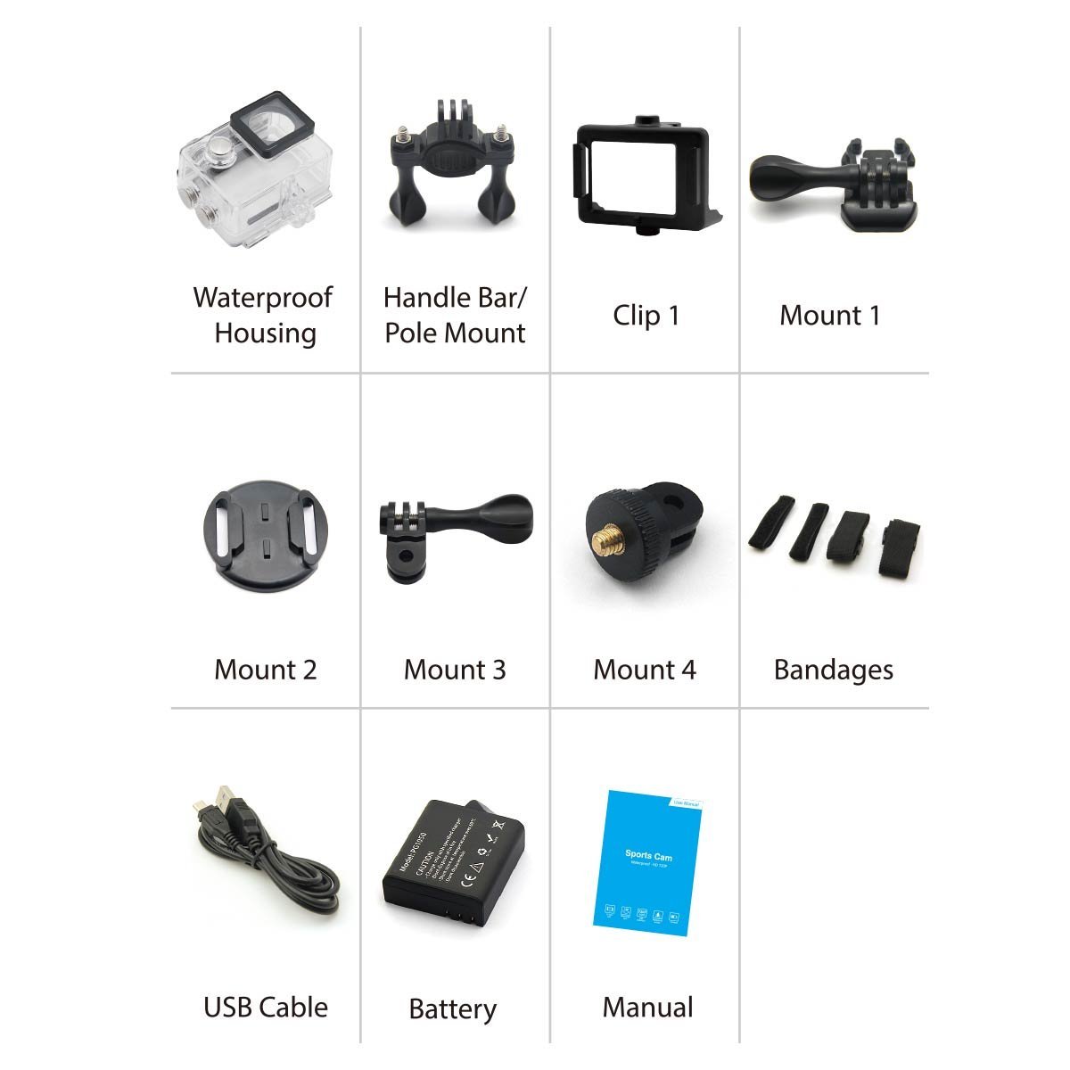 Hawk Helmets Vision H25 4K Wifi Action Camera w/ Remote Control One