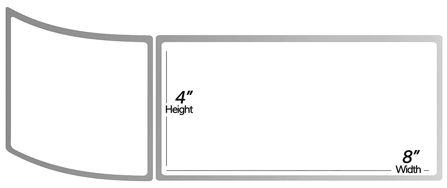 1 Inch Core 4 x 8 Zebra Compatible Direct Thermal Labels 50 Rolls for
