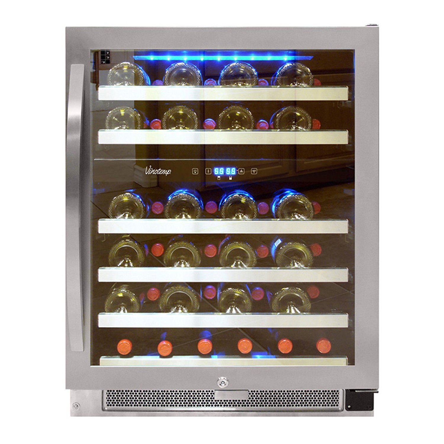 Vinotemp VNTVT462ZSSDST 46Bottle DualZone Connoisseur Series Wine
