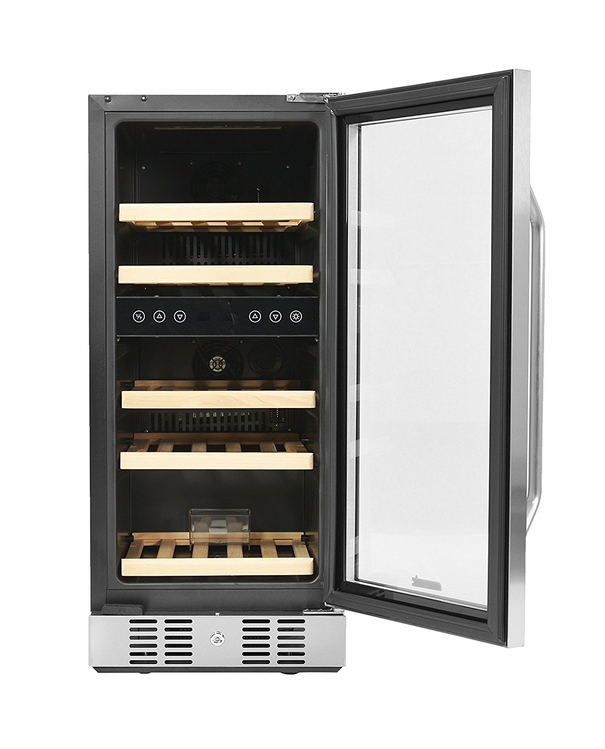 NewAir AWR290DB Compact 29 Bottle Compressor Wine Cooler, Black/Stainless Steel N5 free image