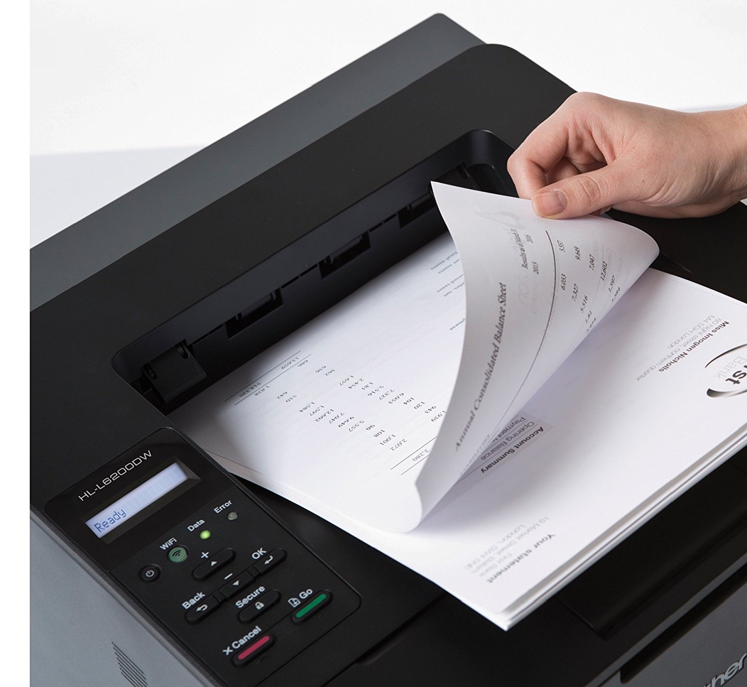 Brother HLL6200DWT Wireless Monochrome Printer with Dual Paper Tray