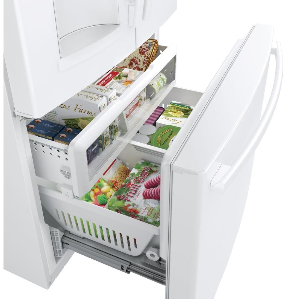 GE White FrenchDoor Bottom Freezer Refrigerator N3 free image download