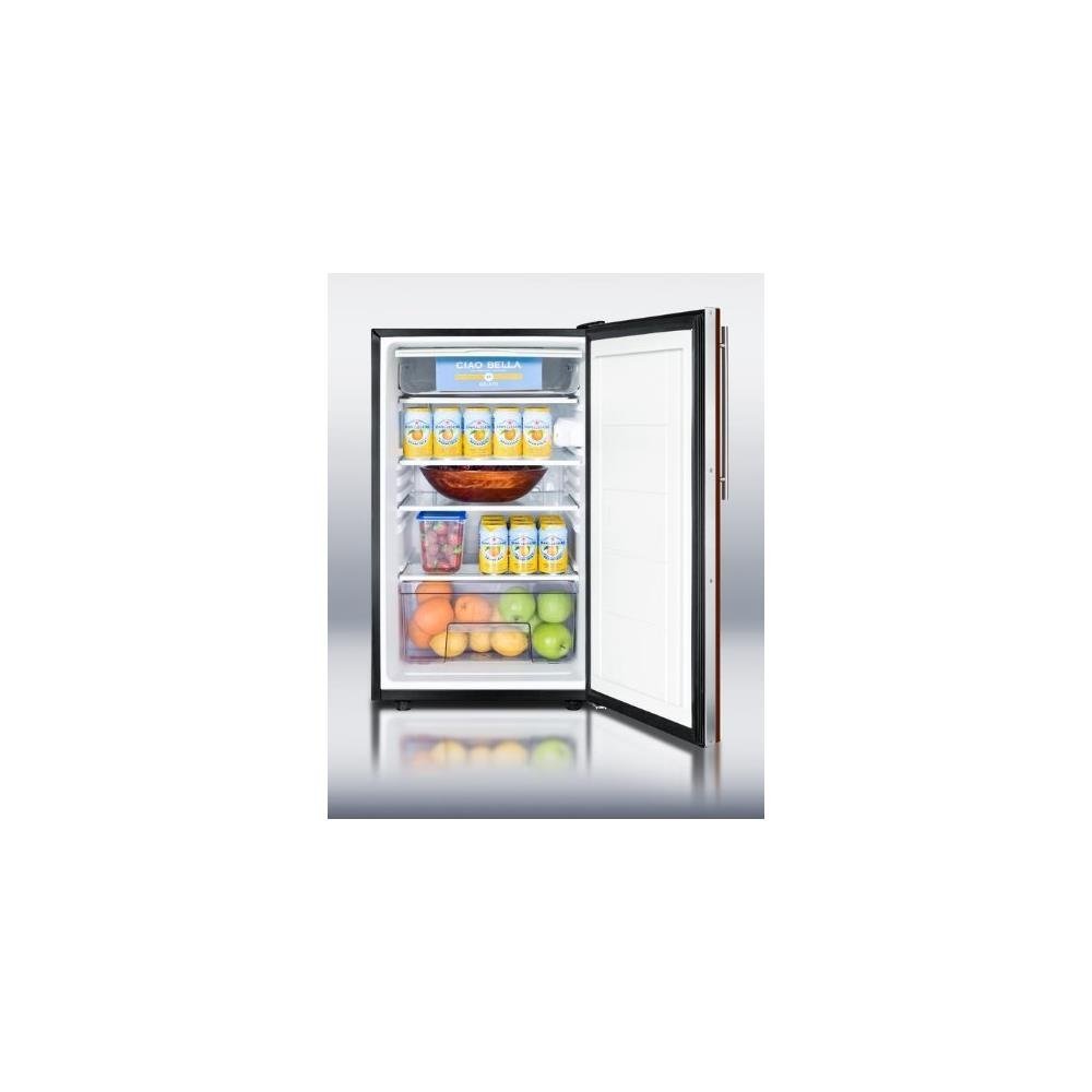 Summit CM421BLBIIFADA 20" ADA Compliant Top Freezer Refrigerator with 4
