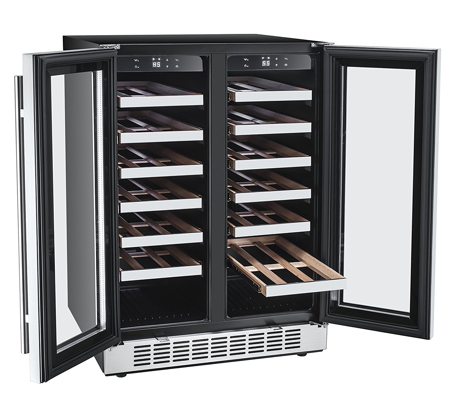 Titan 24 Inch Builtin Dual Zone French Door Wine Refrigerator free