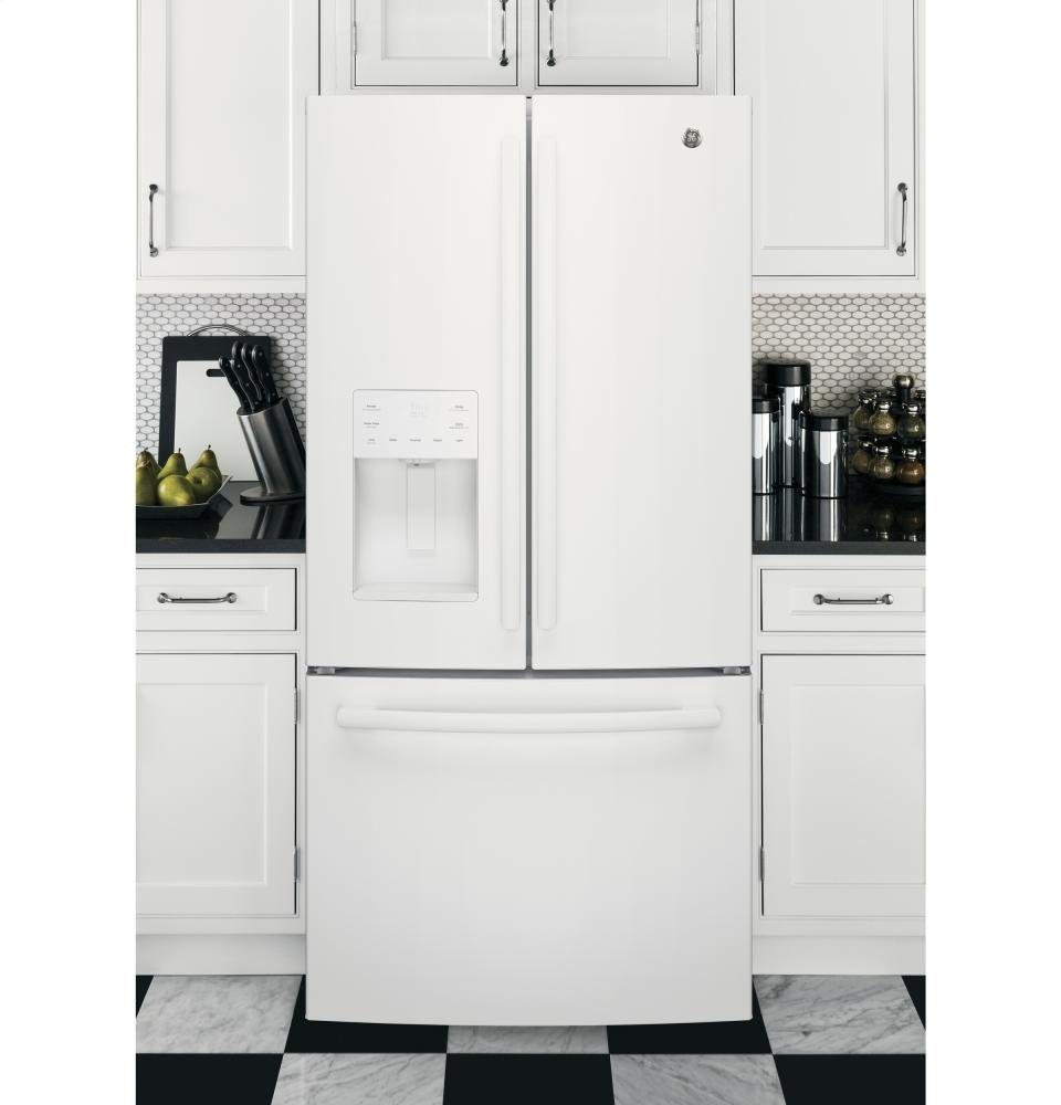 GE GFE24JGKWW 33" Energy Star Qualified FrenchDoor Refrigerator with