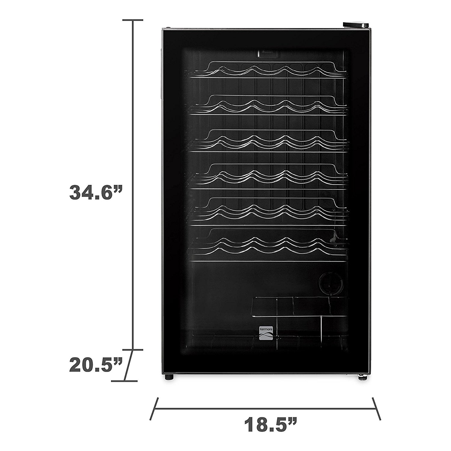 Kenmore 33Bottle Wine Chiller Black N2 free image download