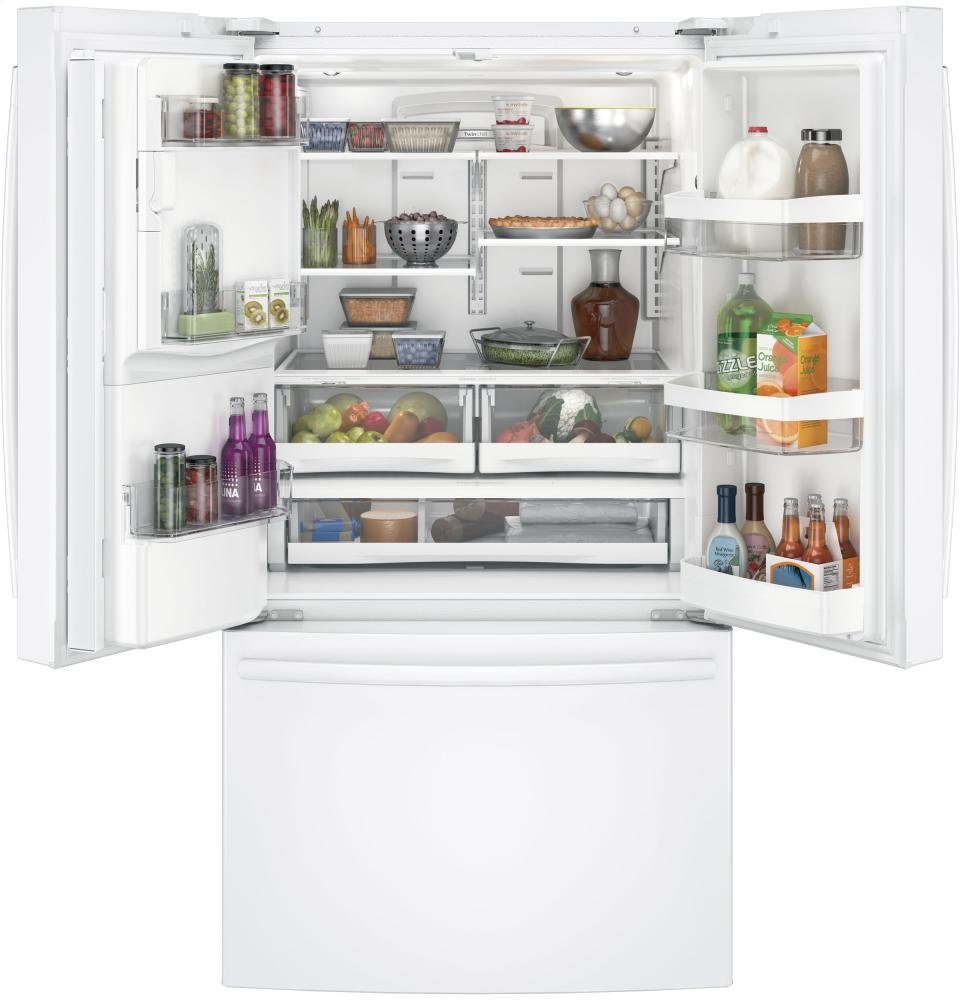 GE White FrenchDoor Bottom Freezer Refrigerator N9 free image download