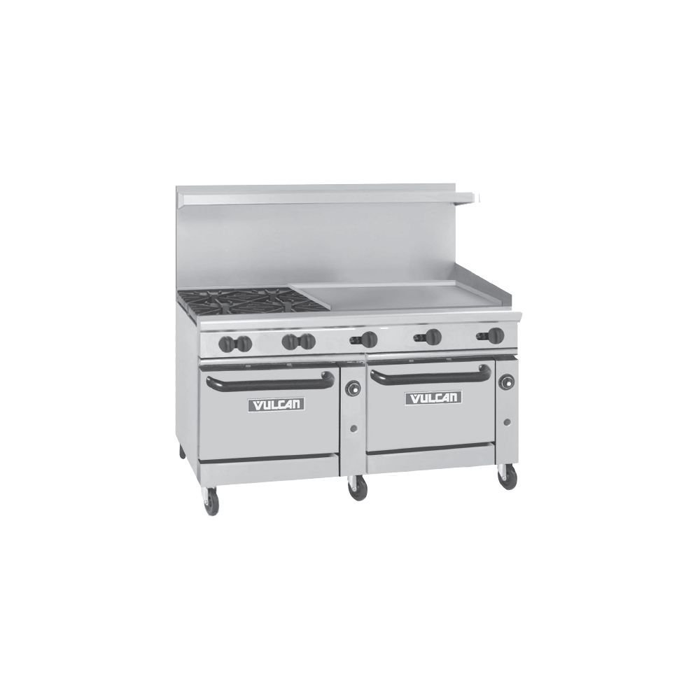 Vulcan 60SC4B36G Endurance Restaurant Range gas 60" (4) burners (1) 36" griddl free image download