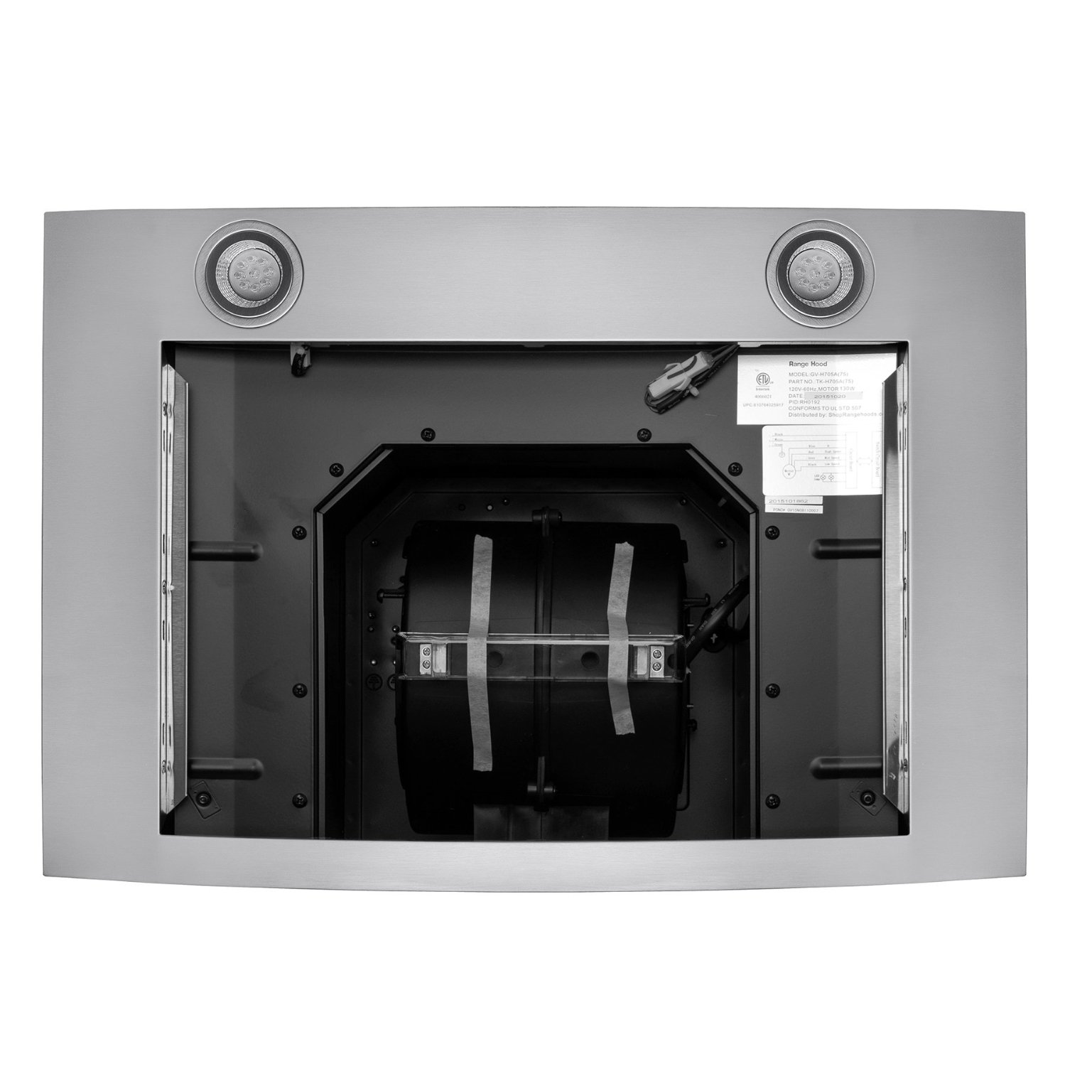 FIREBIRD 36" Kitchen Wall Mount Touch Panel Stainless Steel Ductless