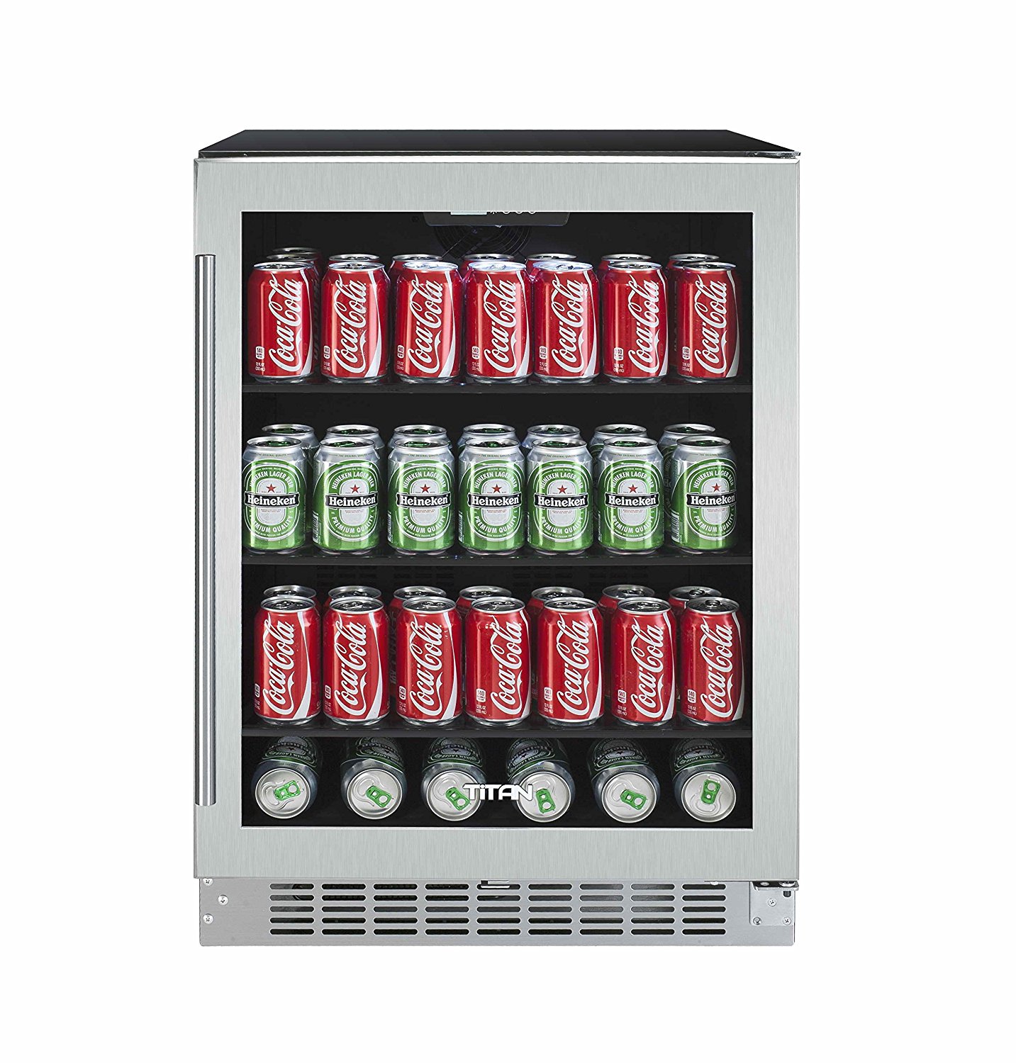 Titan 142Can Beverage Cooler SEAMLESS Stainless Steel N2 free image