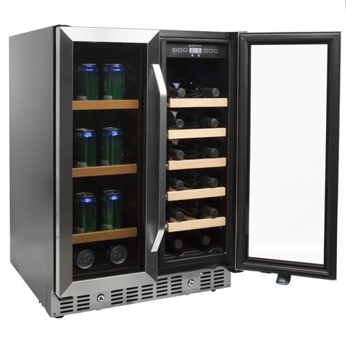 EdgeStar 24 Inch BuiltIn Wine and Beverage Cooler with French Doors N4