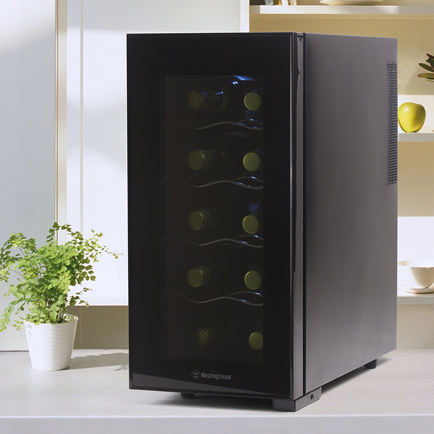 Westinghouse WWT120MB Thermal Electric 12 Bottle Wine Cellar, Black N2