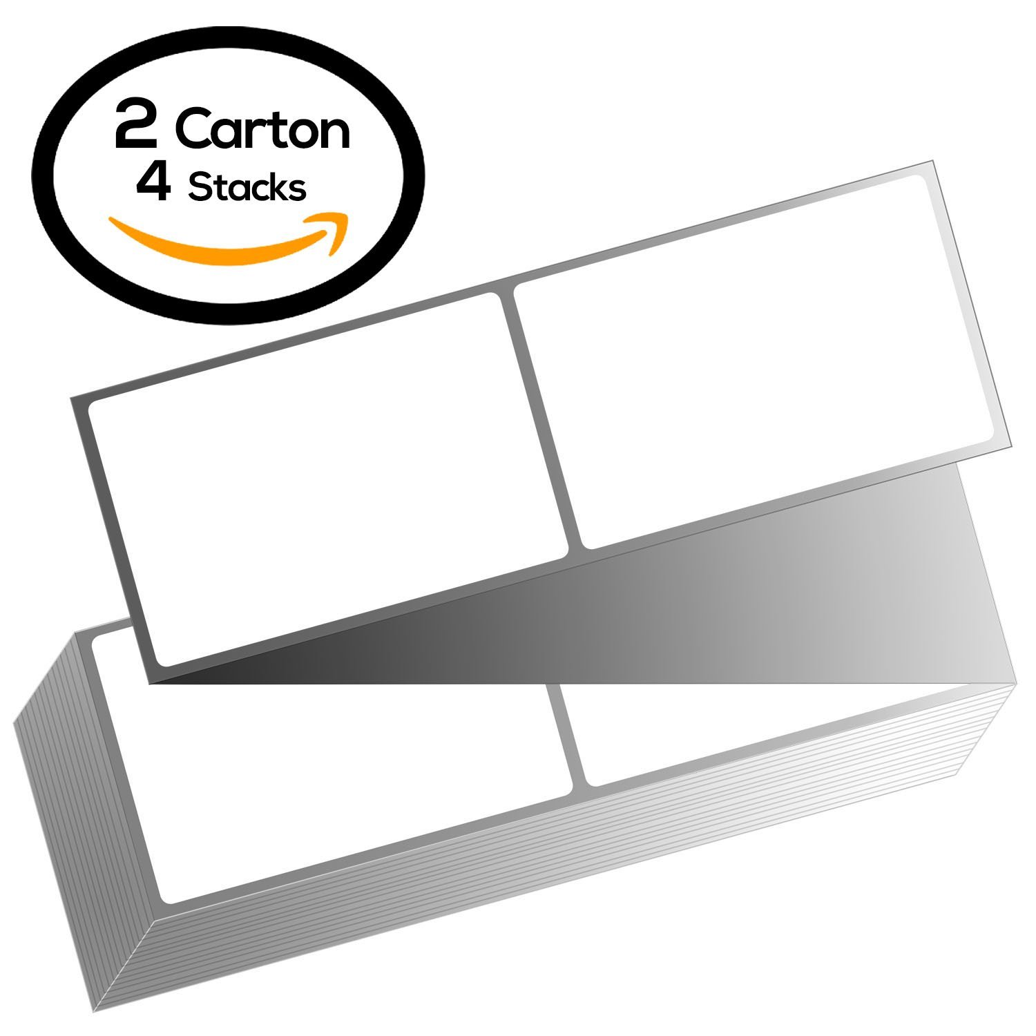 4 x 8 Fanfold Zebra Compatible Direct Thermal Labels (2 Cartons) for