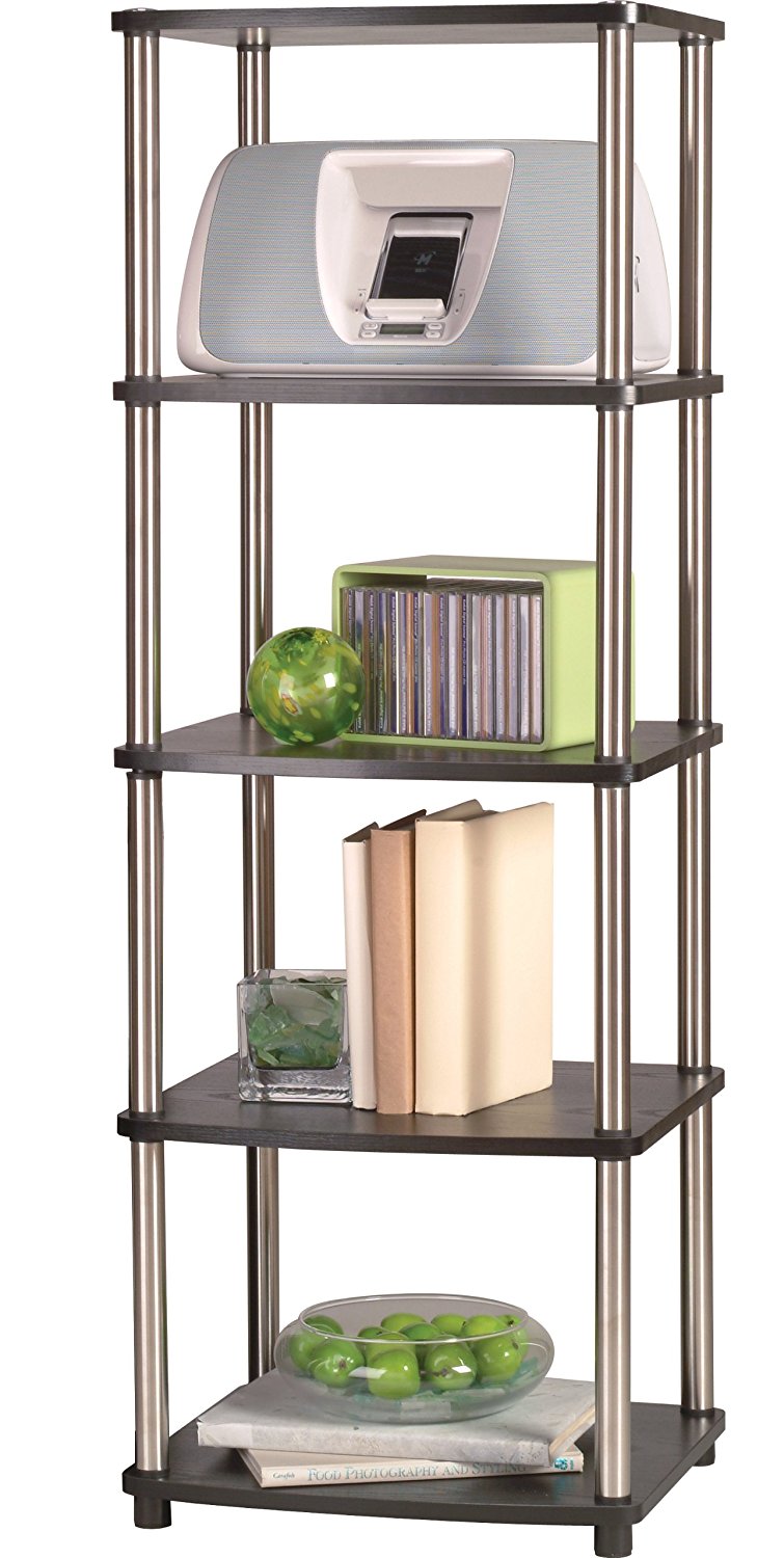 Convenience Concepts Designs2Go XTra Storage 5Tier Media Tower, Black