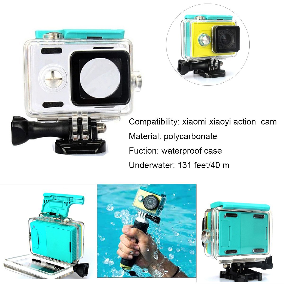 Xiaomi Yi Action Camera Accessories Kit Kupton Xiaoyi Waterproof