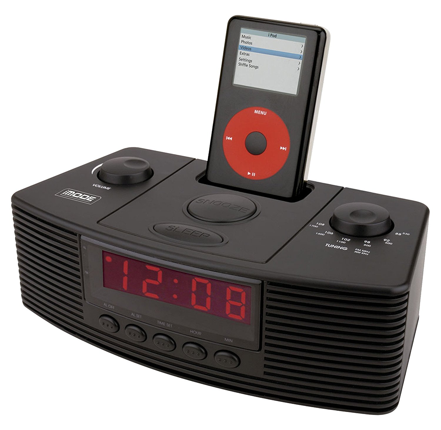 IMode Dock Clock Radio made for iPod, iPod Video, Nano and Mini (Black