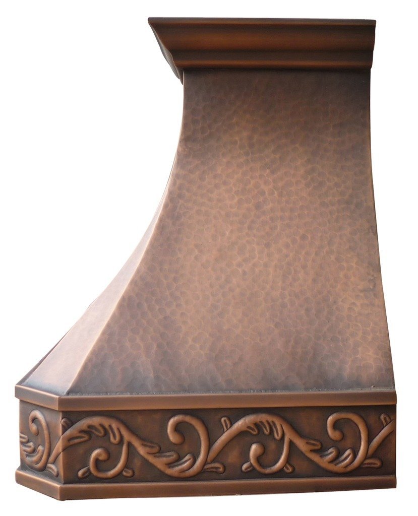 Copper Best H3 362127L Copper Vent Hood with Liner Wall Mounted 30 inch