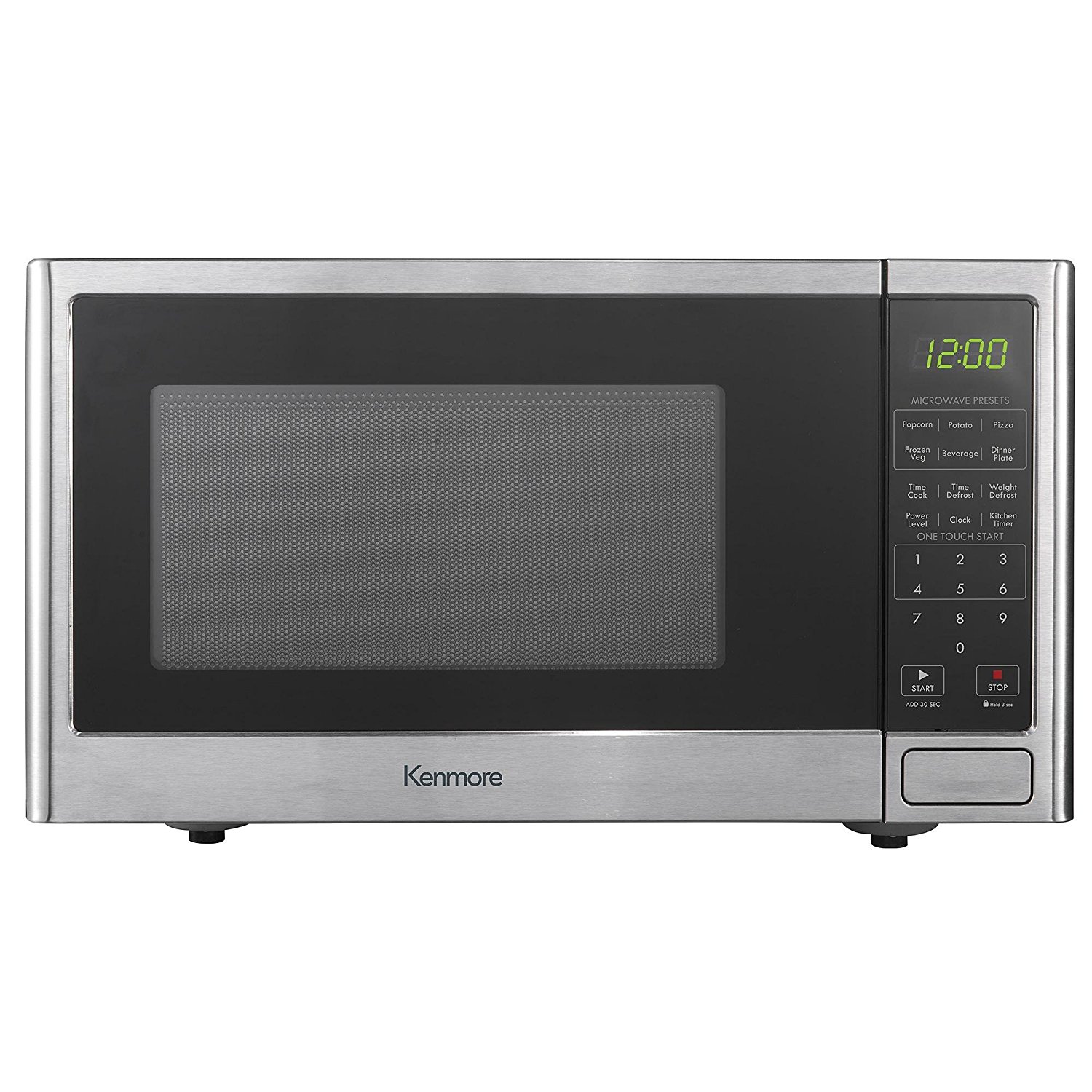 Kenmore 0.9 cu. ft. Countertop Microwave Oven Stainless Steel N2 free