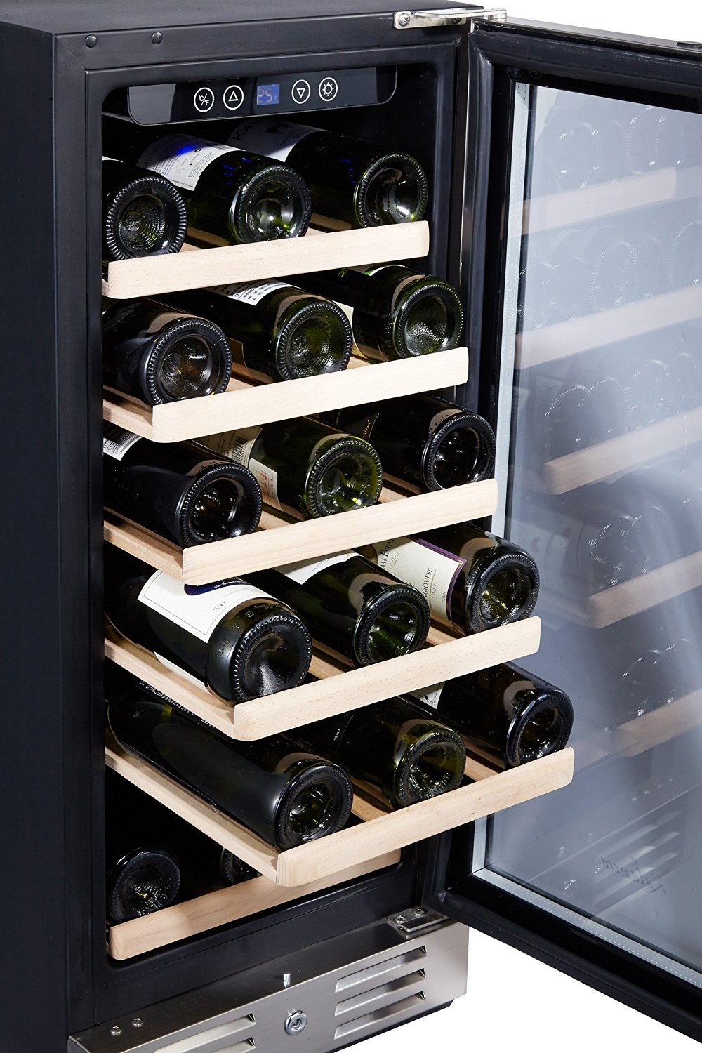 Kalamera 15'' Wine refrigerator 30 Bottle Builtin or Freestanding with