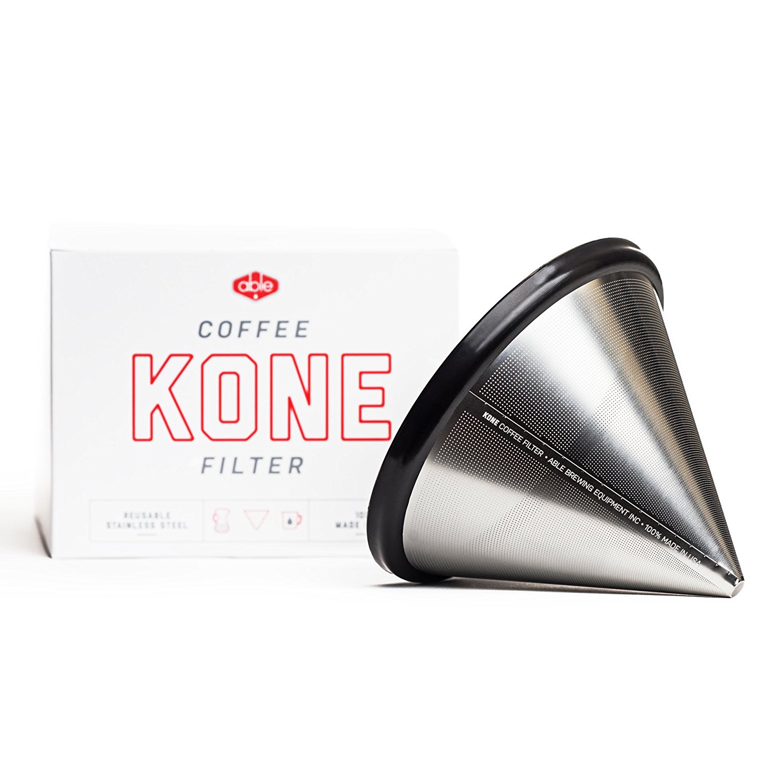 Able Brewing Kone Coffee Filter for Chemex Coffee Maker stainless