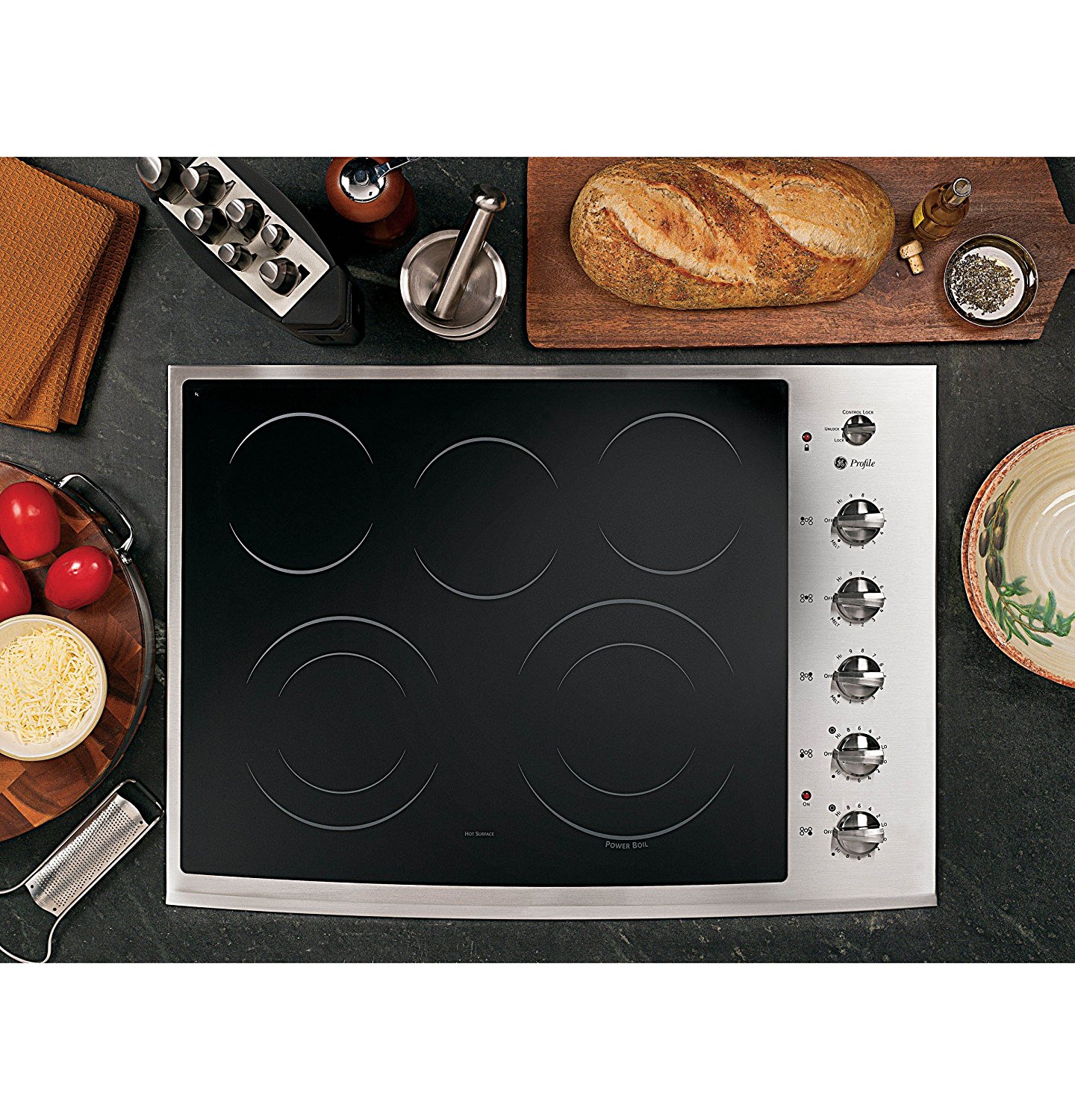GE PP944STSS Profile 30" Stainless Steel Electric Smoothtop Cooktop free image download