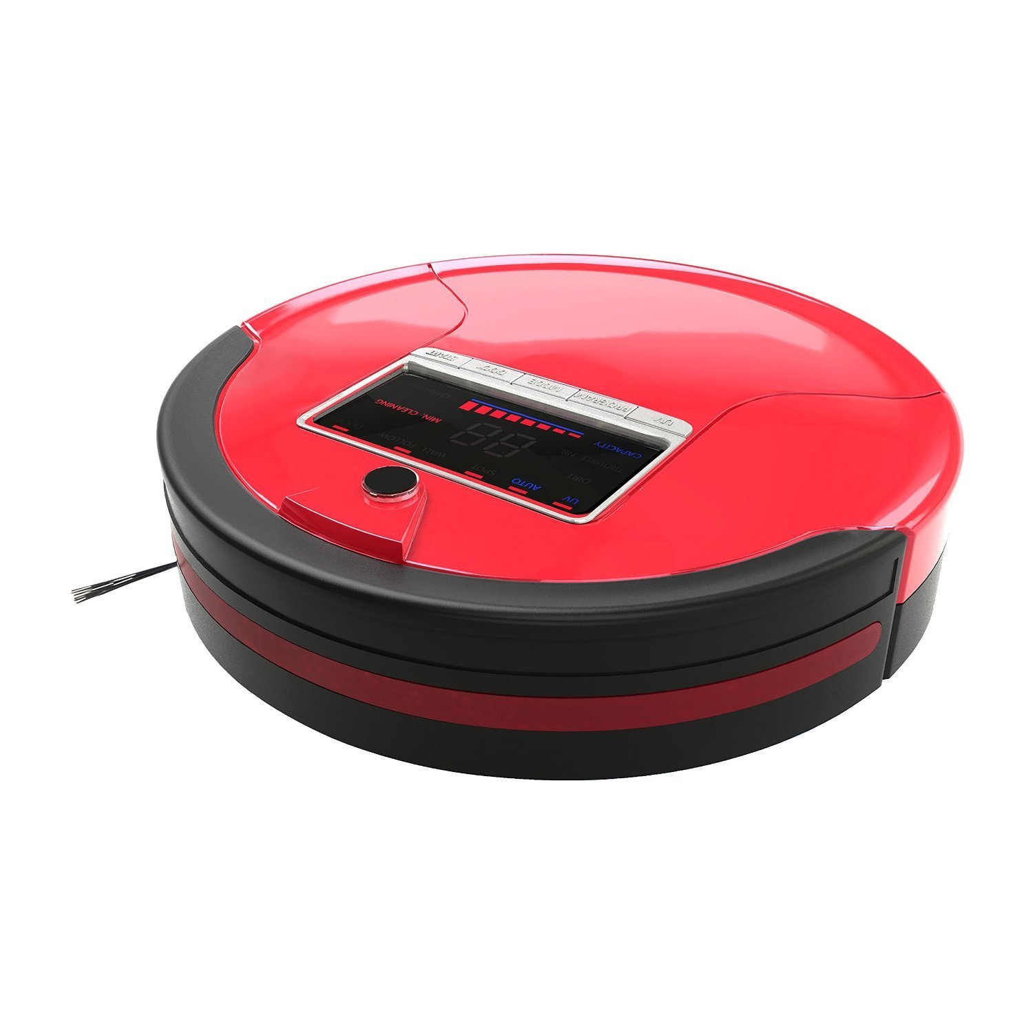 Bobsweep Pethair Robotic Vacuum Cleaner and Mop, Pet Hair 4in1, Rouge