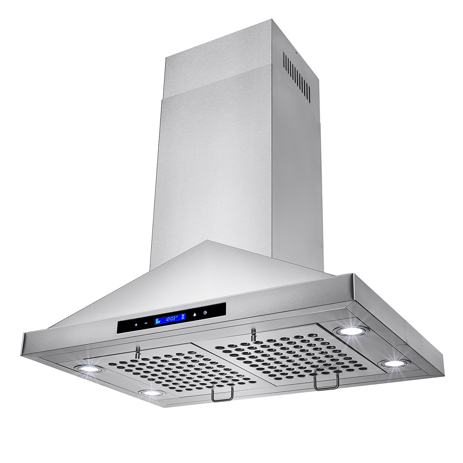 GOLDEN VANTAGE 30" Island Mount Stainless Steel Range Hood Vent GV