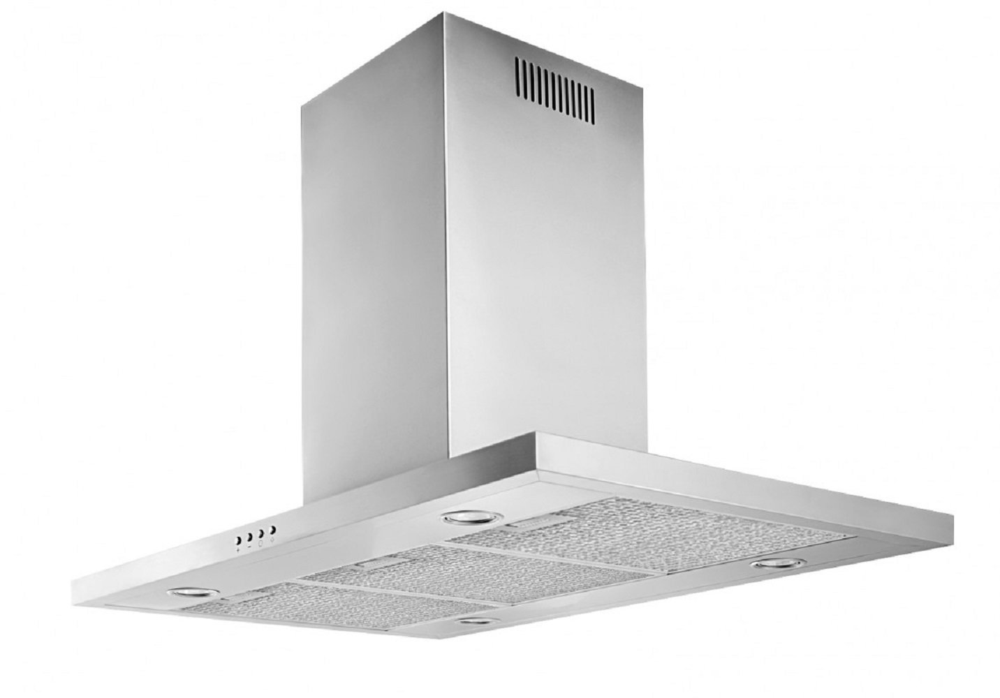 Ancona Rectangle Island Stainless Steel 600 CFM Range Hood, 36Inch N2