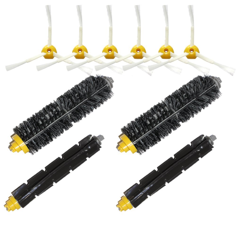 Hongfa Irobot Roomba Brush Kit 3armed Side Brush, Flexible Beater
