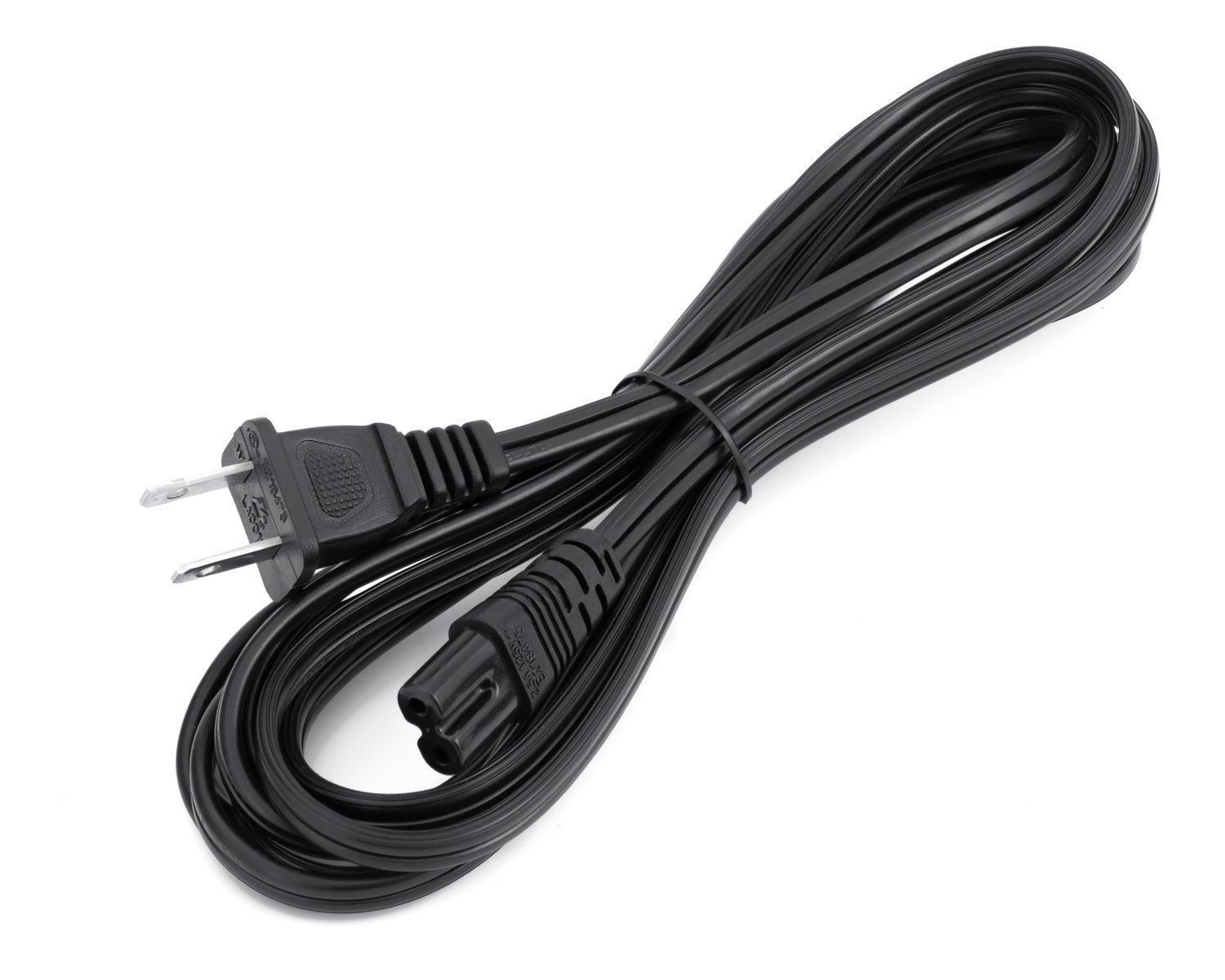 Aurum Cables UL Approved 10 Feet Slot Power Cord ,2 Prong Figure 8