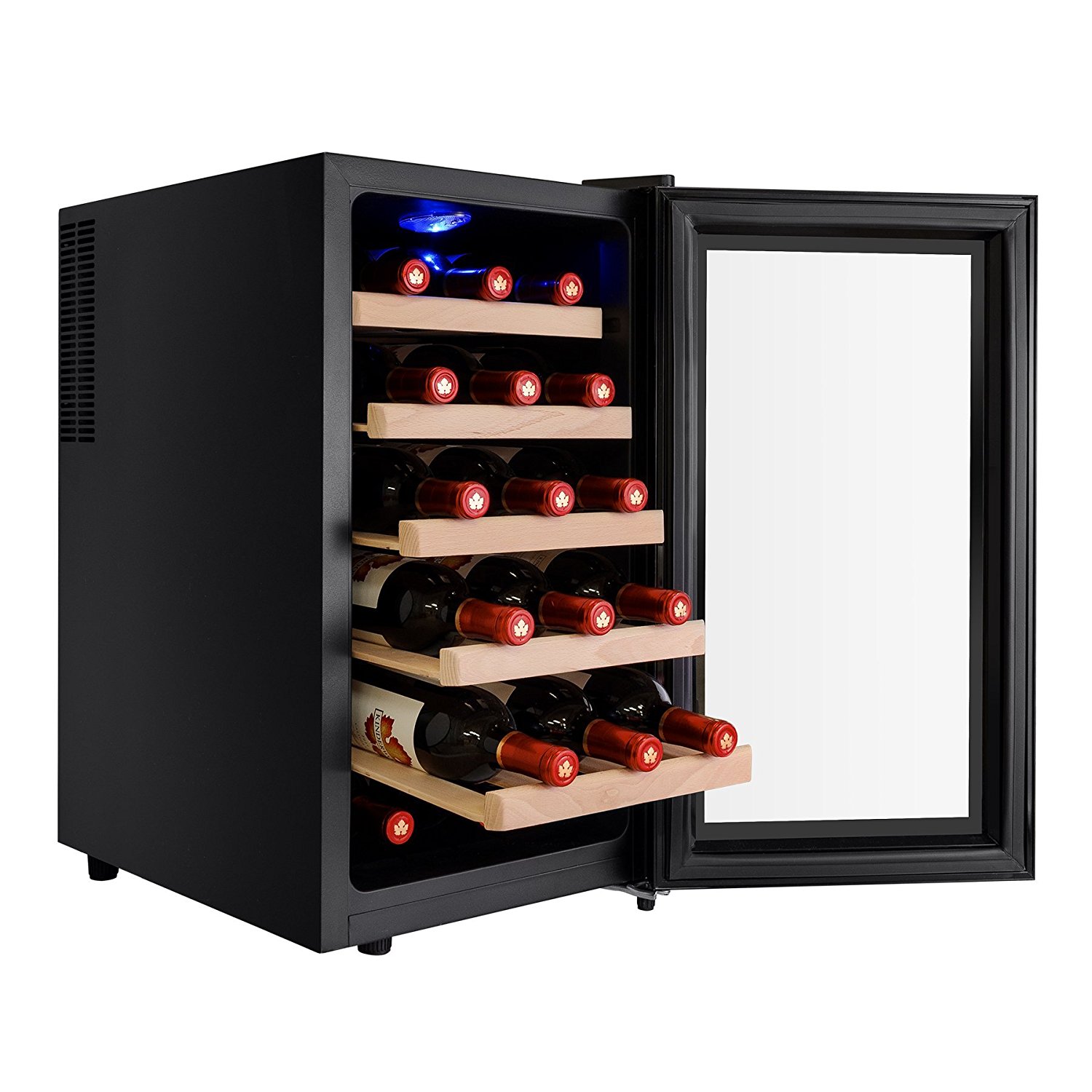 AKDY® 18 Bottle Single Zone Thermoelectric Freestanding Wine Cooler