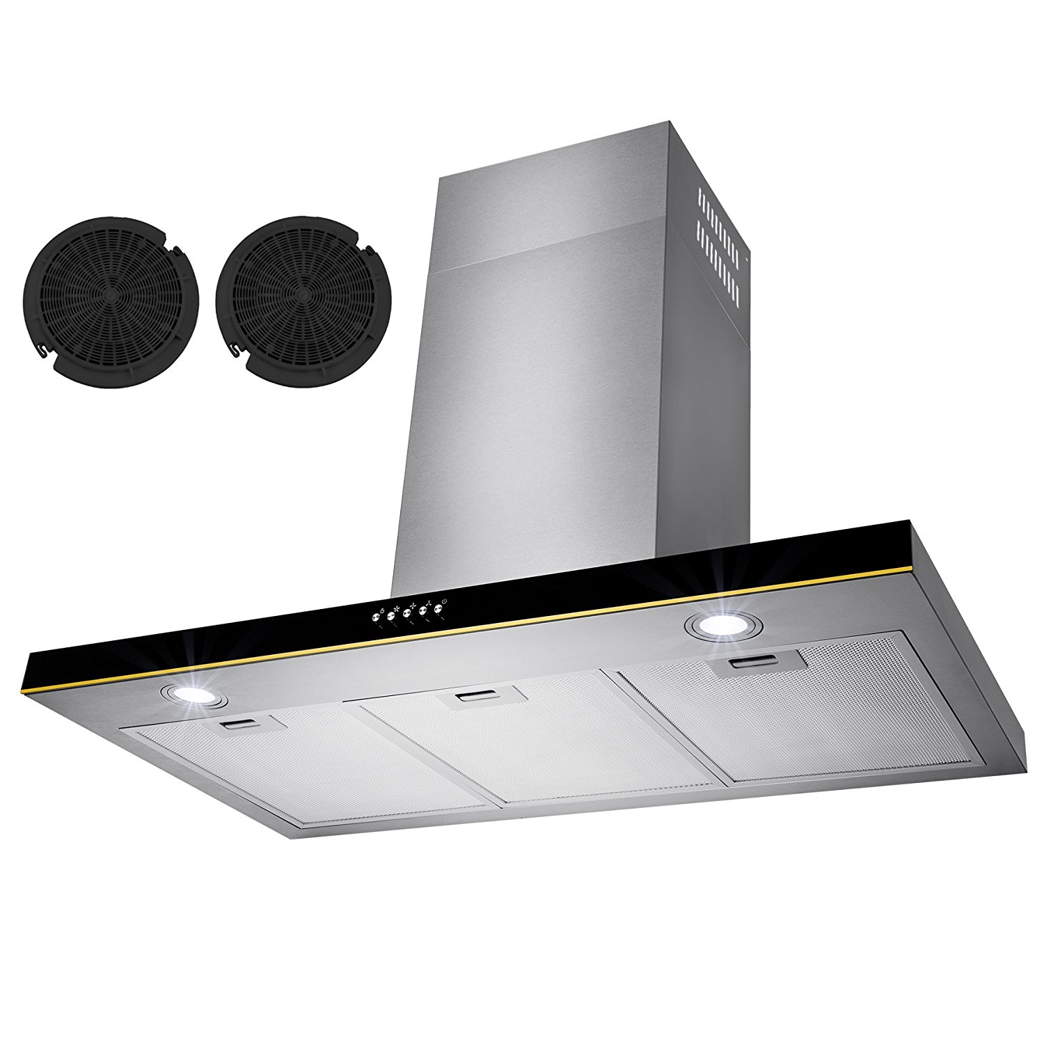 Golden Vantage® 36“ Stainless Steel Wall Mount Range Hood Control Light