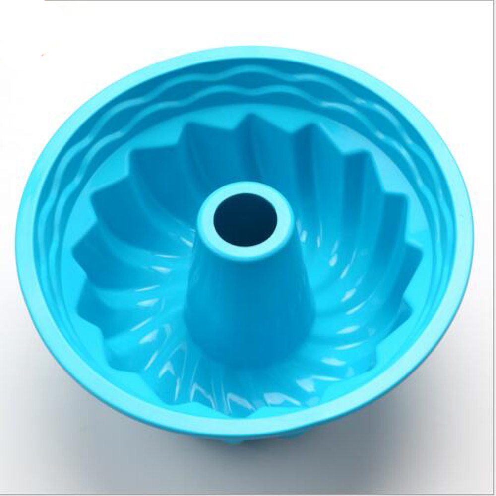 1ea 9" Alekoo NonStick Silicone DIY Cake Bundt Pans, Chiffon Mold, Savarin Pan (High) N3 free