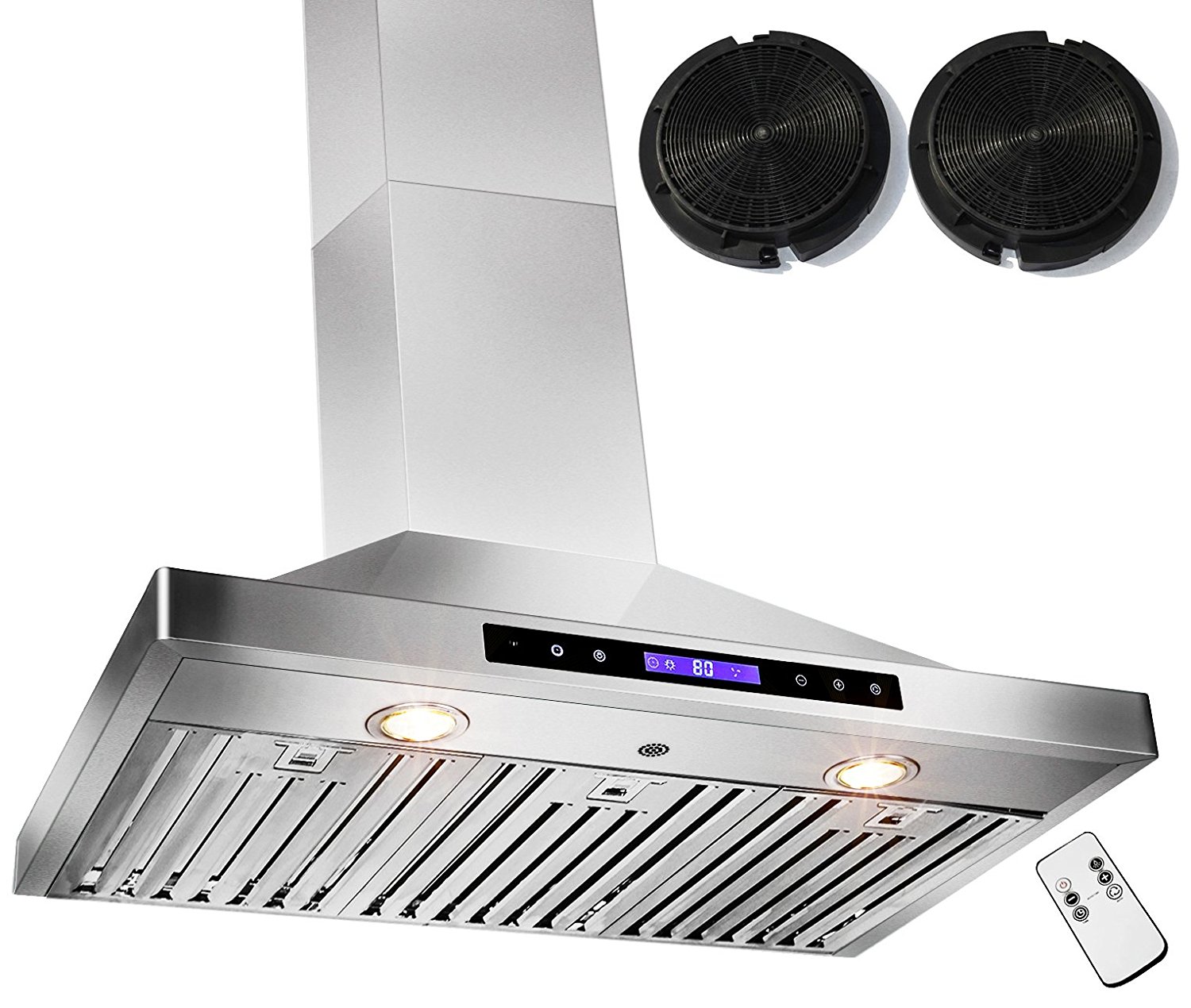 GOLDEN VANTAGE 36" Wall Mount Stainless Steel Ductless/Ventless Range