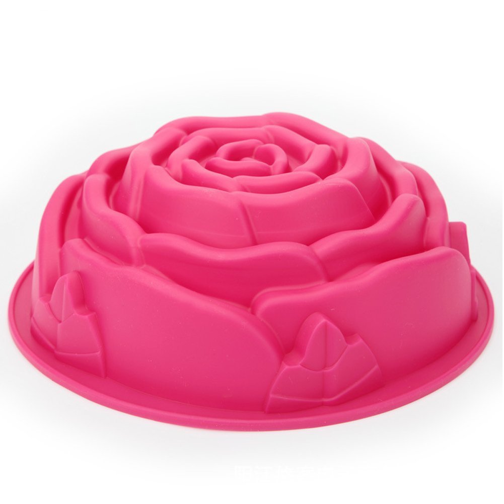 TFDSY Rose Flower Birthday Cake Bread Mold Silicone Baking Mould Tin