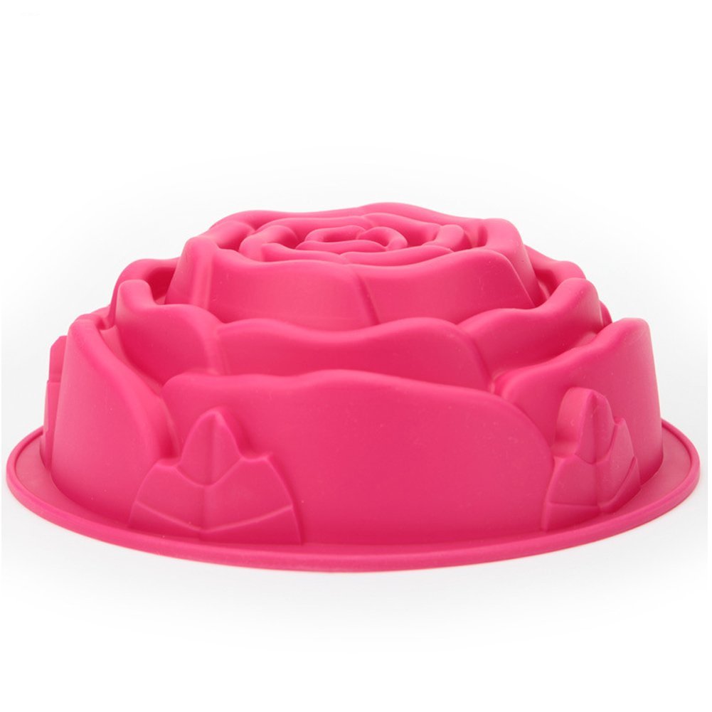 TFDSY Rose Flower Birthday Cake Bread Mold Silicone Baking Mould Tin