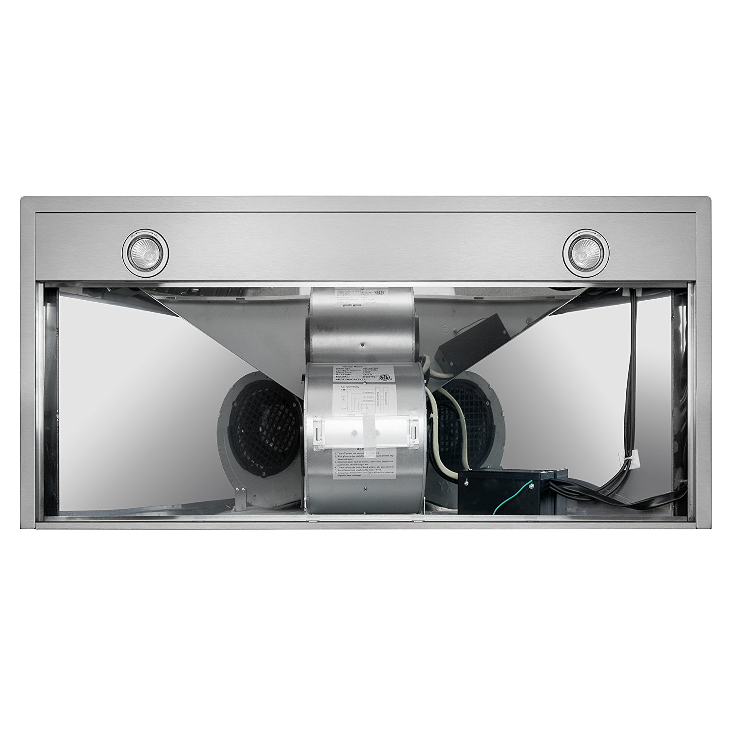 AKDY® 42" Wall Mount Stainless Steel Touch Display Screen Baffle Filter