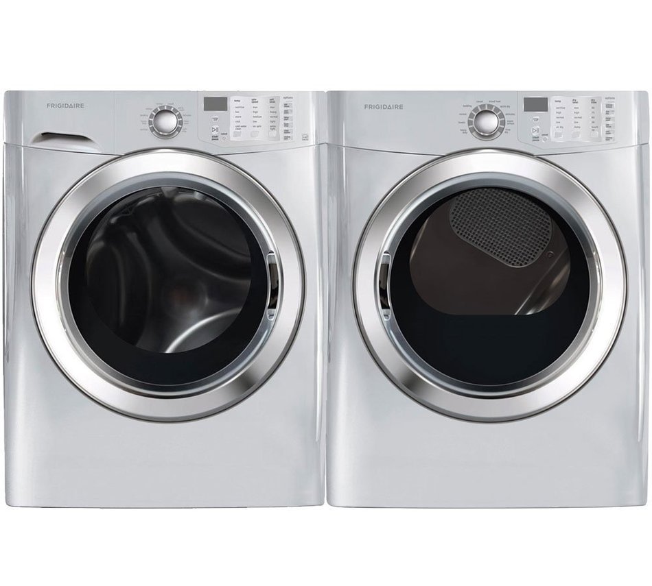 Frigidaire Silver Front Load Laundry Pair with FFFS5115PA 27" Washer