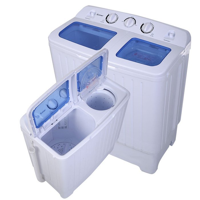 Giantex Portable Mini Compact Twin Tub 11lb Washing Machine Washer Spin