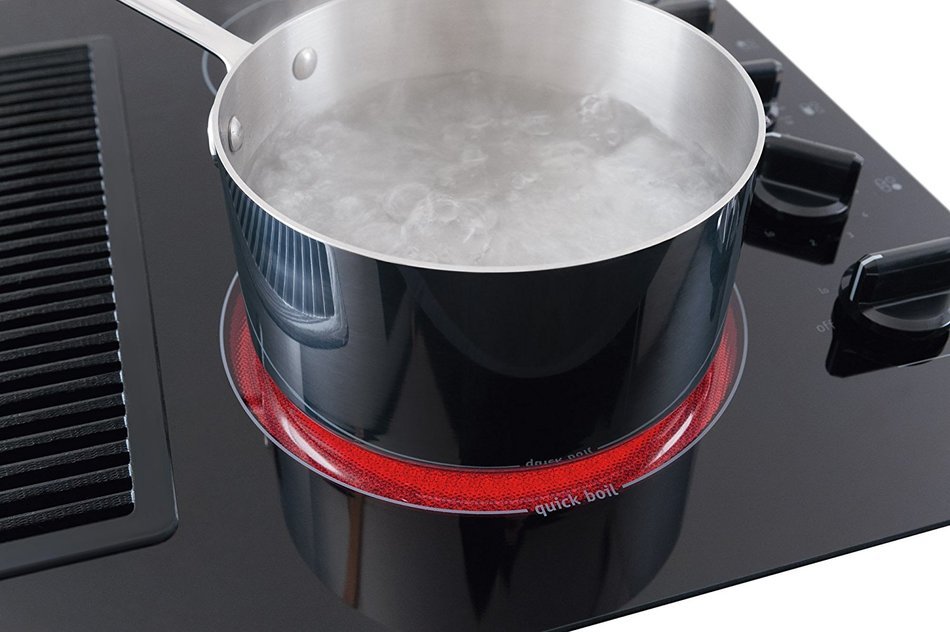 Frigidaire 30" Smoothtop Electric Black Cooktop with BuiltIn 500 CFM Downdraft Exhaust and Pro