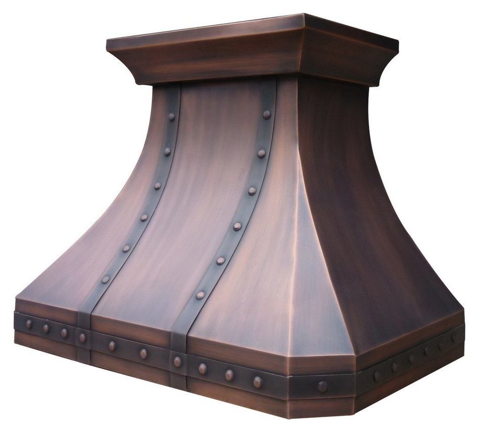 Copper Best H3 362127S Copper Range Hood Smooth with Antique Copper