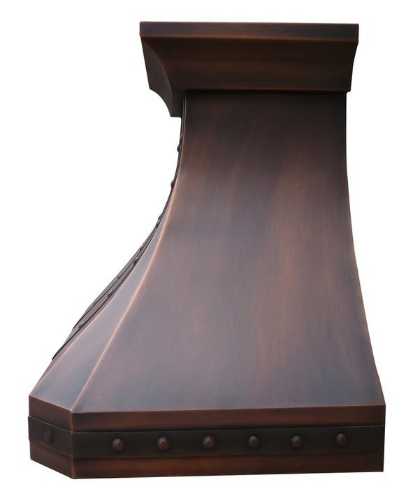 Copper Best H3 362127S Copper Range Hood Smooth with Antique Copper